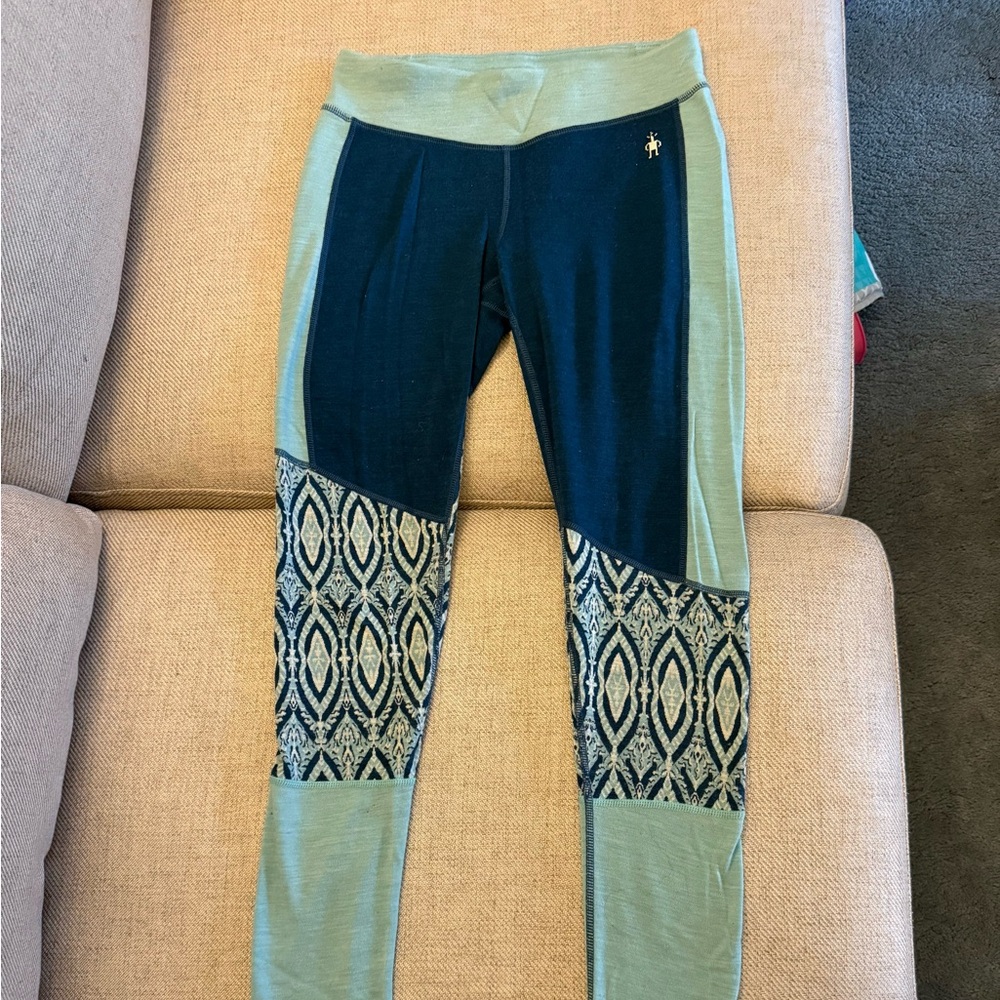Smartwool Patterned Blue Leggings